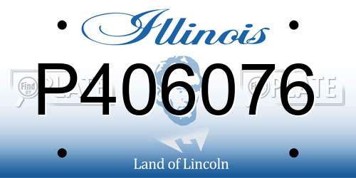 P406076 Illinois License Plate