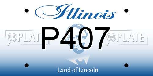 P407 Illinois License Plate