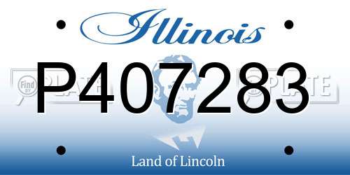 P407283 Illinois License Plate