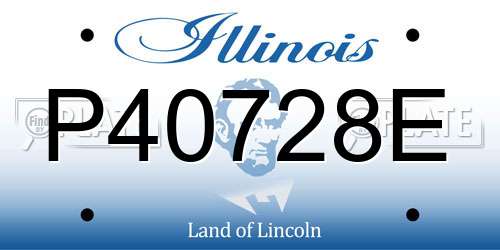 P40728E Illinois License Plate