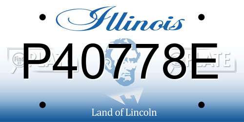 P40778E Illinois License Plate