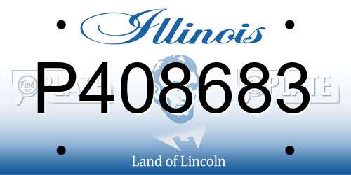 P408683 Illinois License Plate