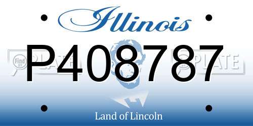 P408787 Illinois License Plate
