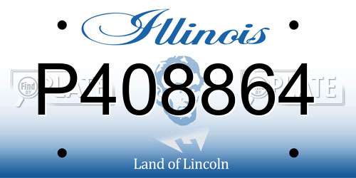 P408864 Illinois License Plate
