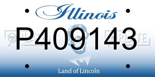 P409143 Illinois License Plate