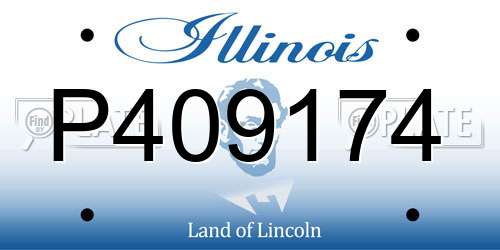 P409174 Illinois License Plate