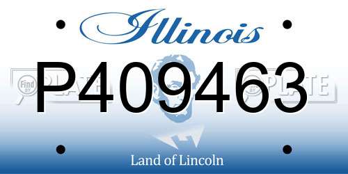 P409463 Illinois License Plate