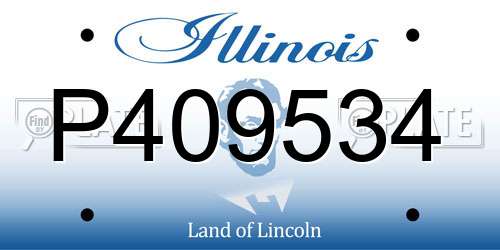 P409534 Illinois License Plate