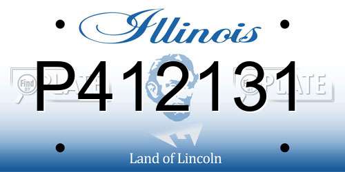 P412131 Illinois License Plate