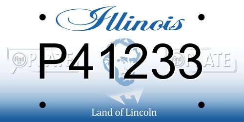P41233 Illinois License Plate