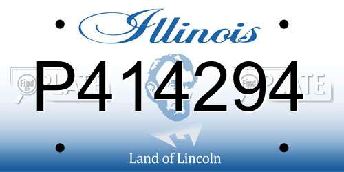 P414294 Illinois License Plate