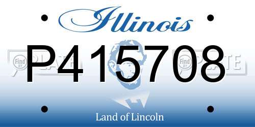 P415708 Illinois License Plate