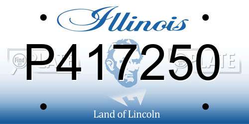 P417250 Illinois License Plate