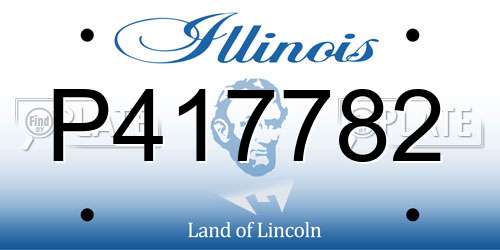 P417782 Illinois License Plate