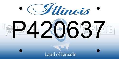 P420637 Illinois License Plate