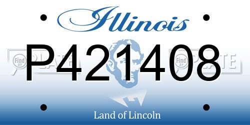 P421408 Illinois License Plate
