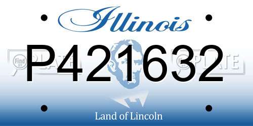 P421632 Illinois License Plate