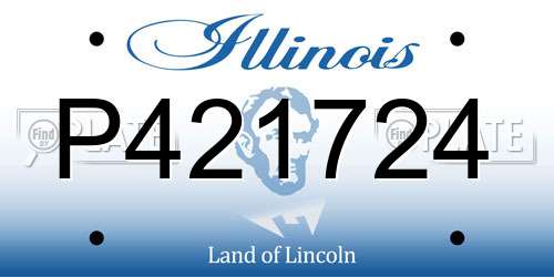 P421724 Illinois License Plate