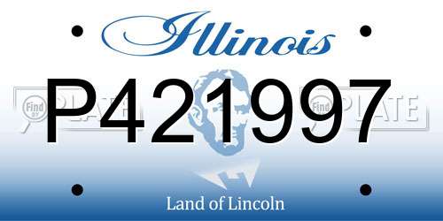 P421997 Illinois License Plate