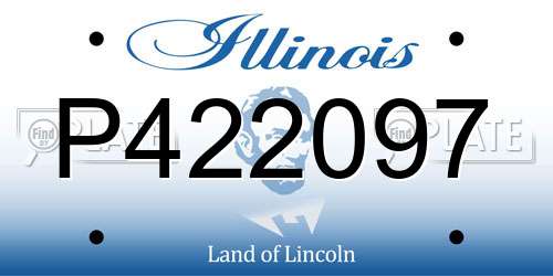 P422097 Illinois License Plate
