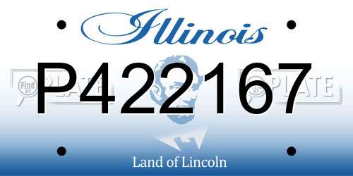 P422167 Illinois License Plate