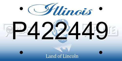 P422449 Illinois License Plate