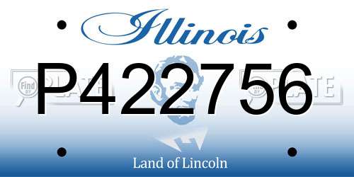 P422756 Illinois License Plate