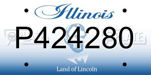 P424280 Illinois License Plate