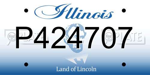 P424707 Illinois License Plate