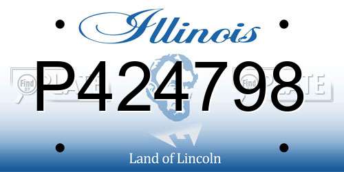P424798 Illinois License Plate