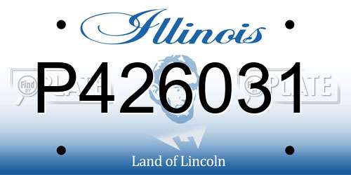 P426031 Illinois License Plate