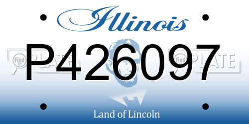 P426097 Illinois License Plate
