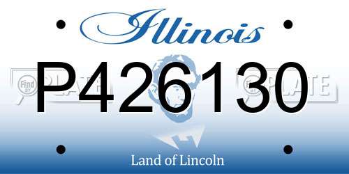 P426130 Illinois License Plate