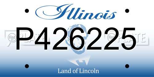 P426225 Illinois License Plate