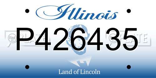 P426435 Illinois License Plate