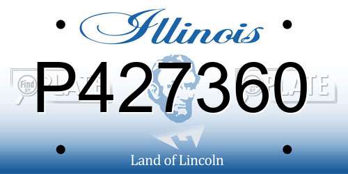 P427360 Illinois License Plate
