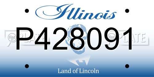 P428091 Illinois License Plate