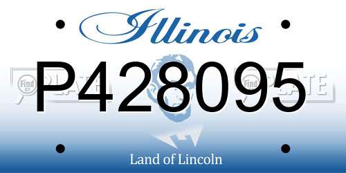 P428095 Illinois License Plate