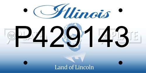 P429143 Illinois License Plate