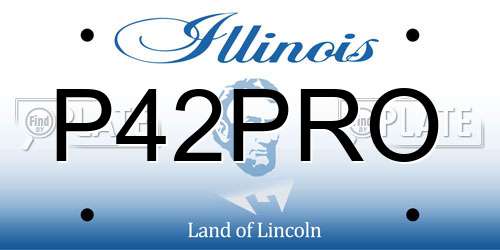 P42PRO Illinois License Plate