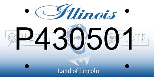 P430501 Illinois License Plate