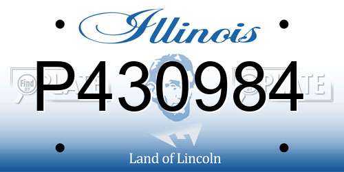 P430984 Illinois License Plate