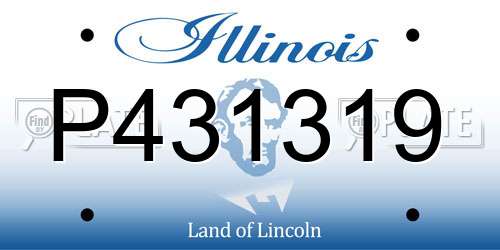 P431319 Illinois License Plate