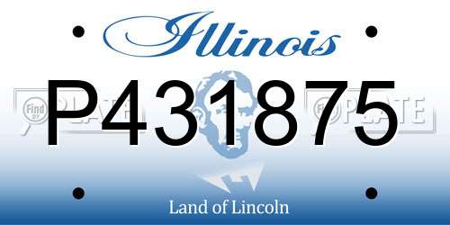 P431875 Illinois License Plate