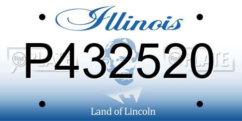 P432520 Illinois License Plate