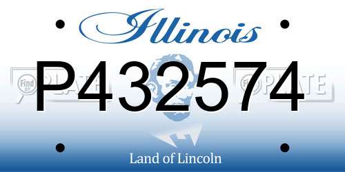 P432574 Illinois License Plate