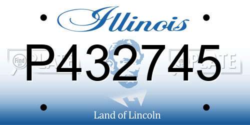 P432745 Illinois License Plate