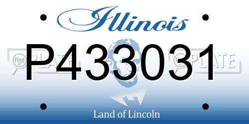 P433031 Illinois License Plate
