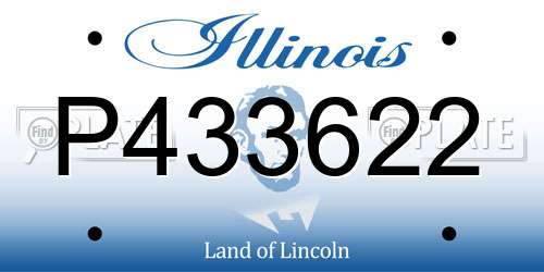 P433622 Illinois License Plate