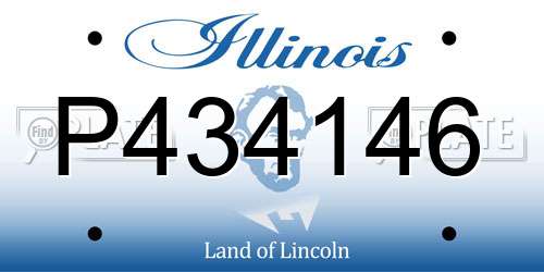 P434146 Illinois License Plate